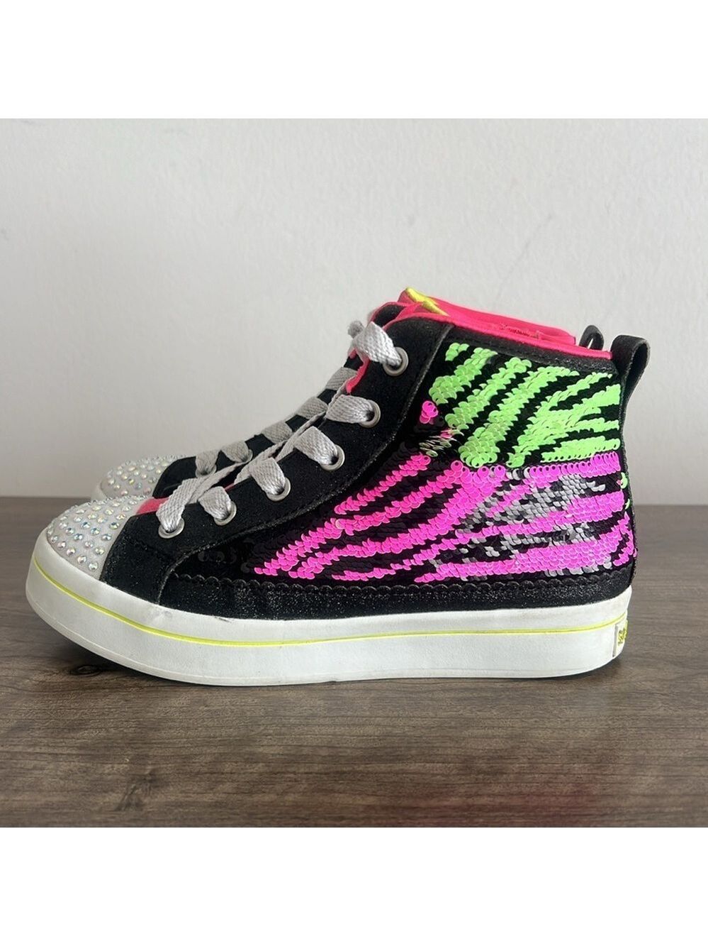 Skechers Flip Kicks High Top Youth Size 2 #874 - Picture 3 of 8